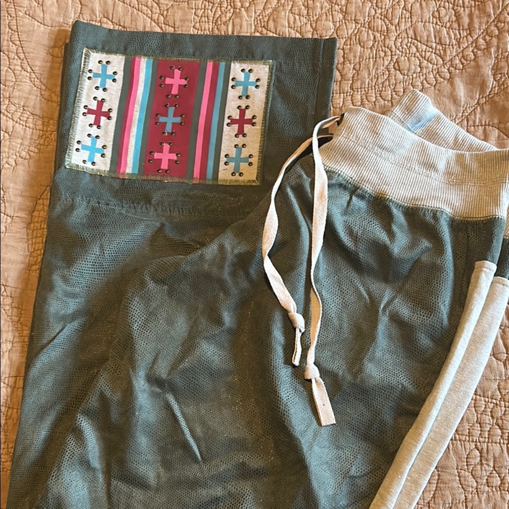 Colorful Cross Pattern Jogger Pants